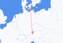 Loty z Rostock, Niemcy do Salzburga, Austria