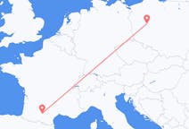 Flyg från Poznań, Polen till Toulouse, Frankrike