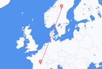 Flights from Clermont-Ferrand to Östersund