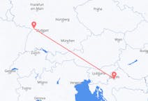 Flyg från Zagreb, Kroatien till Karlsruhe, Tyskland