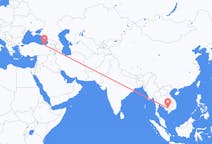 Loty z Phnom Penh, Kambodża do Trabzonu, Turcja