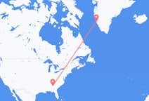 Loty z Atlanta, Stany Zjednoczone do Nuuka, Grenlandia