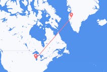 出发地 美国密尔沃基目的地 格陵兰坎格鲁斯苏克的航班