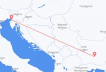 从的里雅斯特飞往普罗夫迪夫的航班