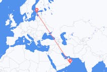 Flights from Duqm, Oman to Kardla, Estonia