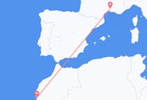 Vluchten van Agadir naar Nîmes