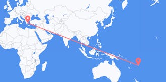 Flyrejser fra Fiji til Grækenland