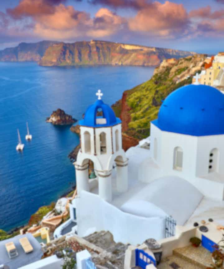 Bedste pakkerejser på Santorini