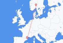 Flyg från Girona, Spanien till Oslo, Norge