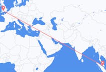 Flyrejser fra Malacca City, Malaysia til Bristol, England