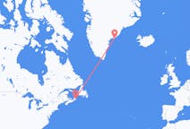 Flyreiser fra Sydney i Nova Scotia, til Kulusuk