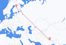Flyreiser fra Bharatpur, Nepal til Kajana, Finland