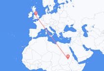 Flyg från Khartoum, Sudan till birmingham, England