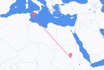 Fly fra Khartoum til Lampedusa