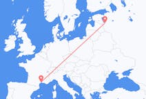 Flights from Pskov, Russia to Montpellier, France