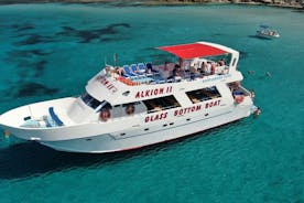 Tour in barca con fondo di vetro della laguna blu da Latchi