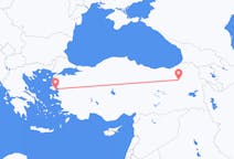 Flyreiser fra Erzurum, Tyrkia til Mytilene, Hellas