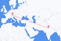 Flights from New Delhi, India to Innsbruck, Austria