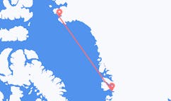 Vols depuis la ville d'Ilulissat vers la ville de Pituffik