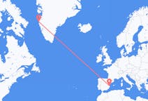 스페인 발렌시아에서 출발해 그린란드 시시미우트에게(으)로 가는 항공편