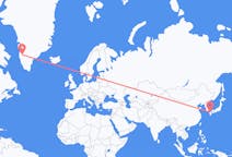 Flyrejser fra Fukuoka, Japan til Kangerlussuaq, Grønland