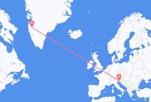 出发地 格陵兰出发地 坎格鲁斯苏克目的地 意大利的里雅斯特的航班