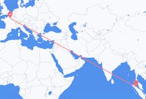 Flights from Medan, Indonesia to Paris, France