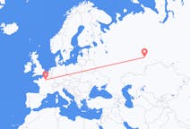 Flyrejser fra Jekaterinburg, Rusland til Paris, Frankrig