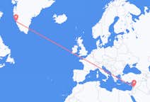 Flug frá Damaskus til Nuuk