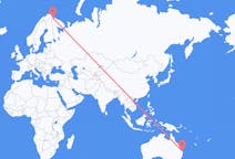 Flyg från Queensland, Australien till Kirkenes, Norge