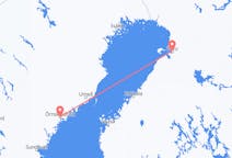 Flug frá Örnsköldsvík, Svíþjóð til Oulu, Finnlandi