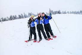 Snowshoe Trip for Ice Fishing in Inari-Saariselkä