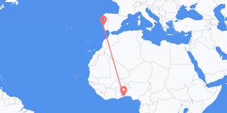 Vluchten van Togo naar Portugal