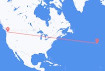 Flyrejser fra Seattle til Terceira