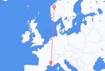 Рейсы из Согндаля, Норвегия в Марсель, Франция
