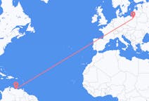 Flights from Caracas, Venezuela to Szymany, Szczytno County, Poland