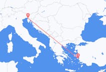 Vluchten van Samos, Griekenland naar Triëst, Italië