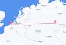 Fly fra Ostend til Leipzig