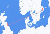 Fly fra Stockholm til Durham, England