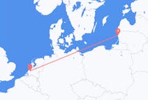 オランダのロッテルダムから、リトアニアのパランガまでのフライト