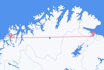 Flug frá Tromsø, Noregi til Kirkenes, Noregi