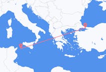 Vols depuis la ville d'Istanbul vers la ville de Pantelleria