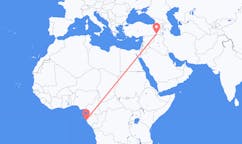Flyreiser fra Port-Gentil, Gabon til Sirnak, Tyrkia