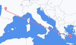 Flights from Bergerac, France to Parikia, Greece