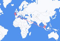 Flyg från Pekanbaru, Indonesien till La Coruña, Spanien