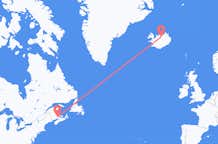 Flug frá Moncton, Kanada til Akureyrar, Íslandi