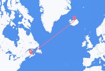 Flug frá Moncton, Kanada til Akureyrar, Íslandi