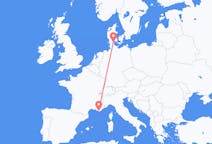 Vluchten van Sønderborg, Denemarken naar Toulon, Frankrijk