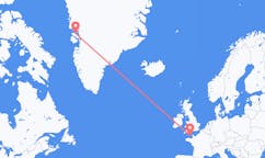 グリーンランドのクァールストから、ガーンジー島のガーンジー島までのフライト