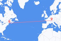 Flyreiser fra Rockland, USA til Zürich, Sveits